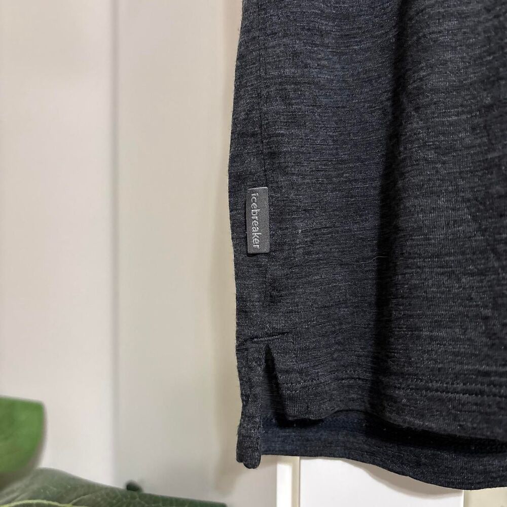Icebreaker Merino Wool Blend Heather Grey Top size Small - Picture 2 of 5
